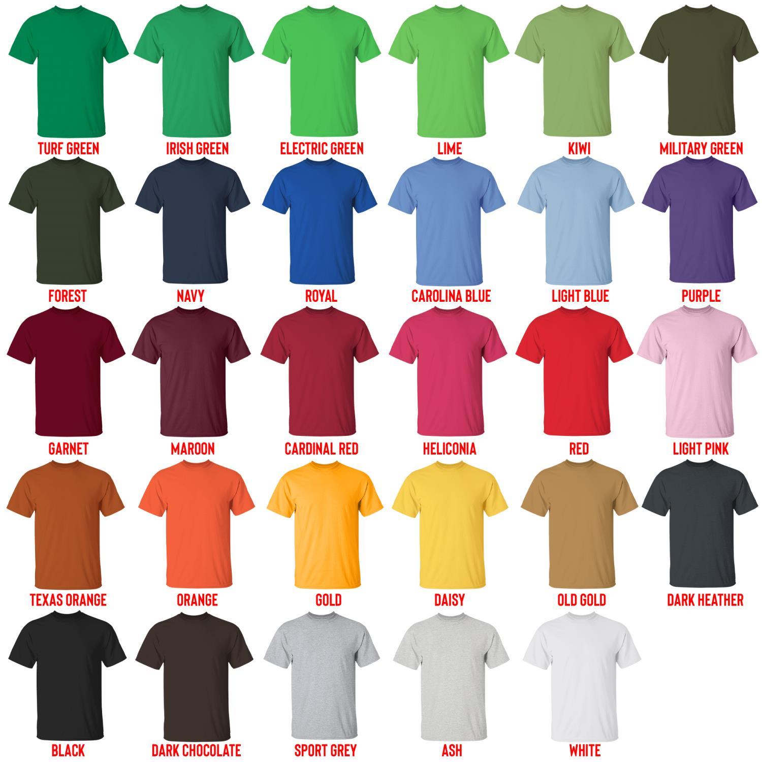 t shirt color chart - Jujutsu Kaisen Shop