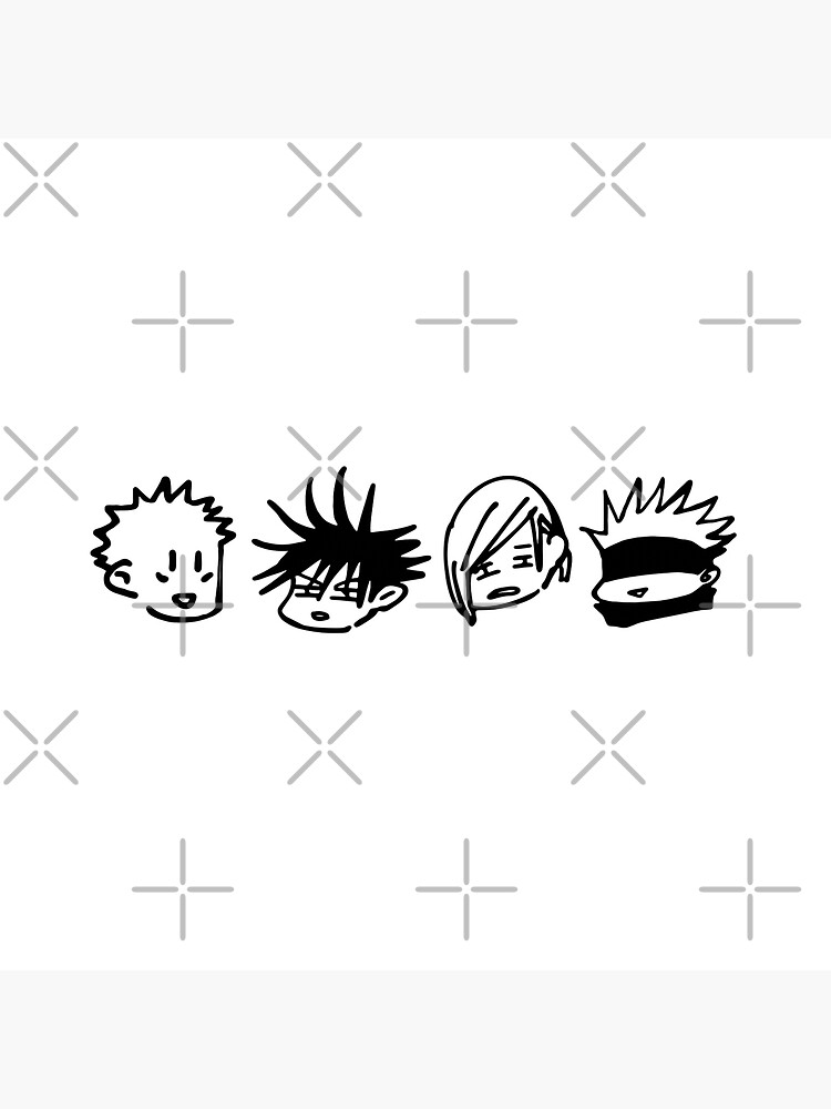 Chibi Faces Throw Pillow - Image 2