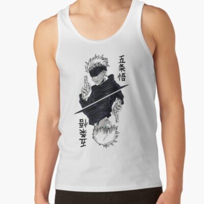 Gojo The Leader Black White Design Tank Top