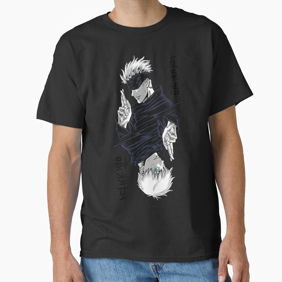Gojo The Leader Black White Design T-shirt - Image 2