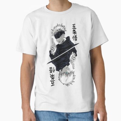 Gojo The Leader Black White Design T-shirt