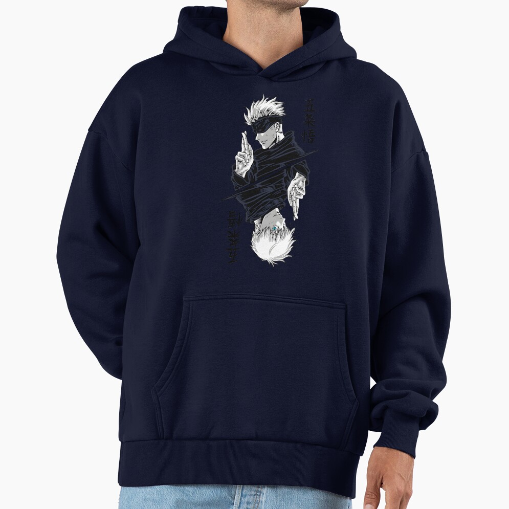 Gojo The Leader Black White Design Hoodie - Image 5