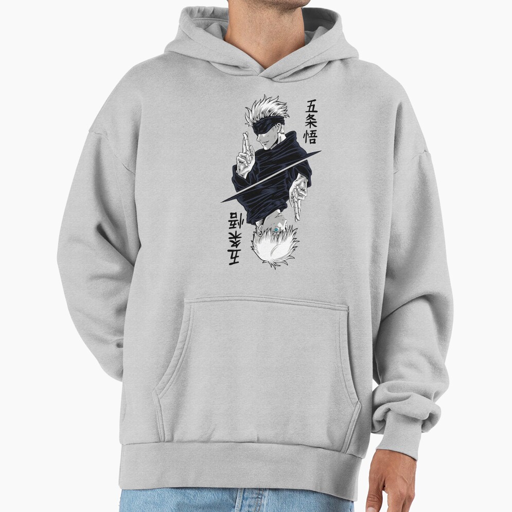 Gojo The Leader Black White Design Hoodie - Image 4
