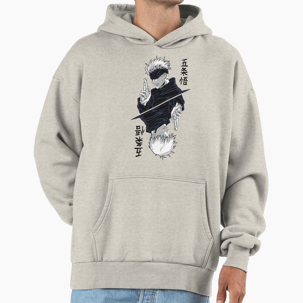 Gojo The Leader Black White Design Hoodie - Image 3