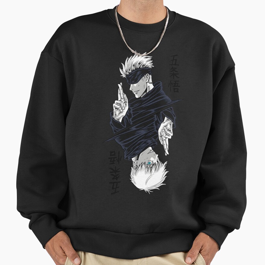 Gojo The Leader Black White Design Sweatshirt - Image 2