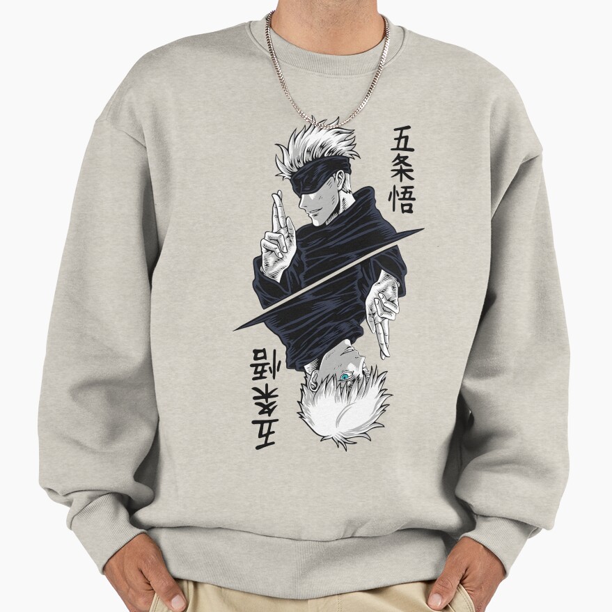 Gojo The Leader Black White Design Sweatshirt - Image 3