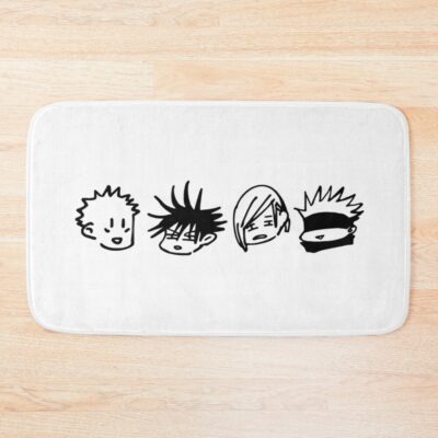 Chibi Faces Bath Mat