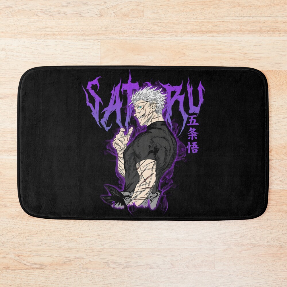 Gooojoo The Leader Purple Text Bath Mat
