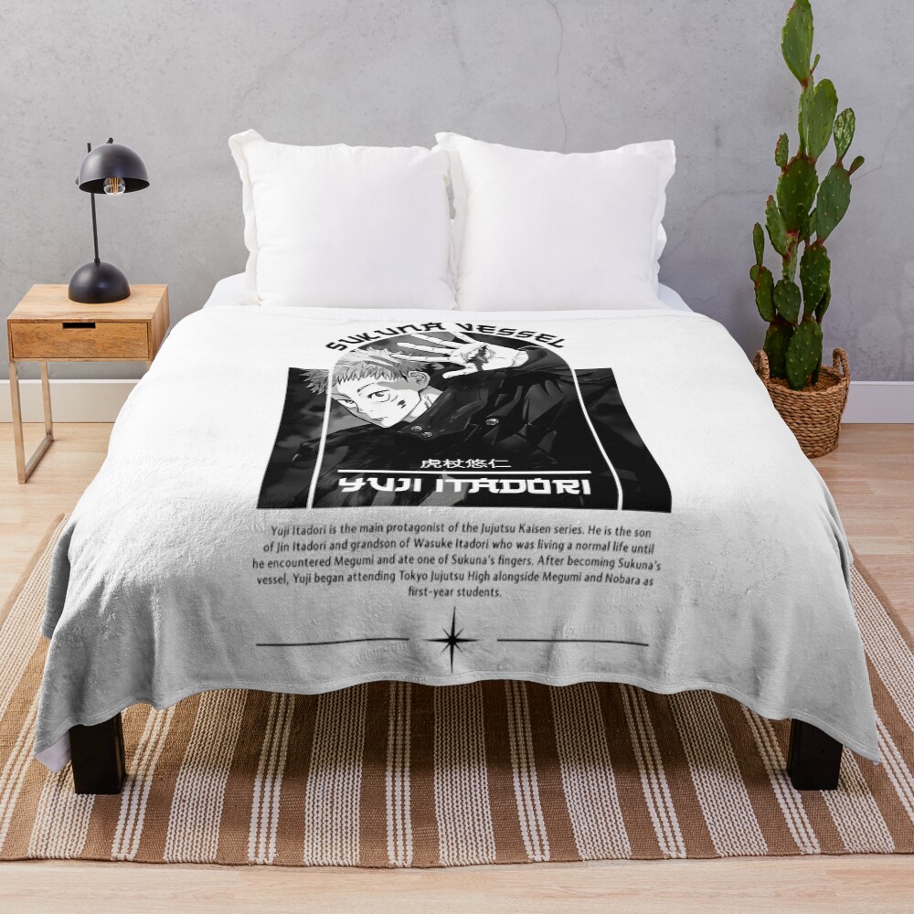 Copy Of Itadori The Cursed Boy Throw Blanket