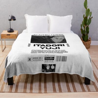 Itadori The Cursed Boy Throw Blanket