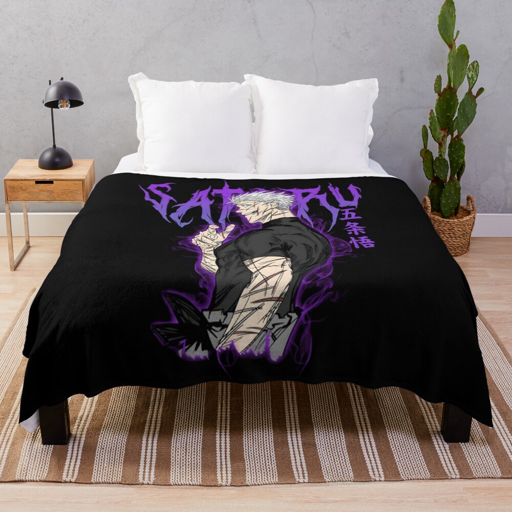 Gooojoo The Leader Purple Text Throw Blanket