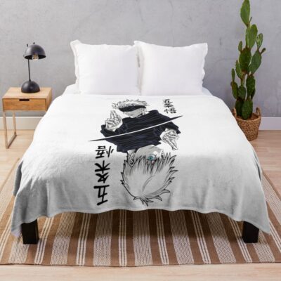 Gooojoo The Leader Black White Design Throw Blanket