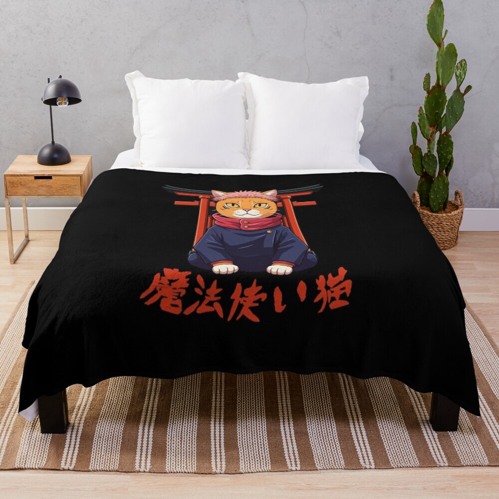 Jujutsu Catsen V2 Throw Blanket