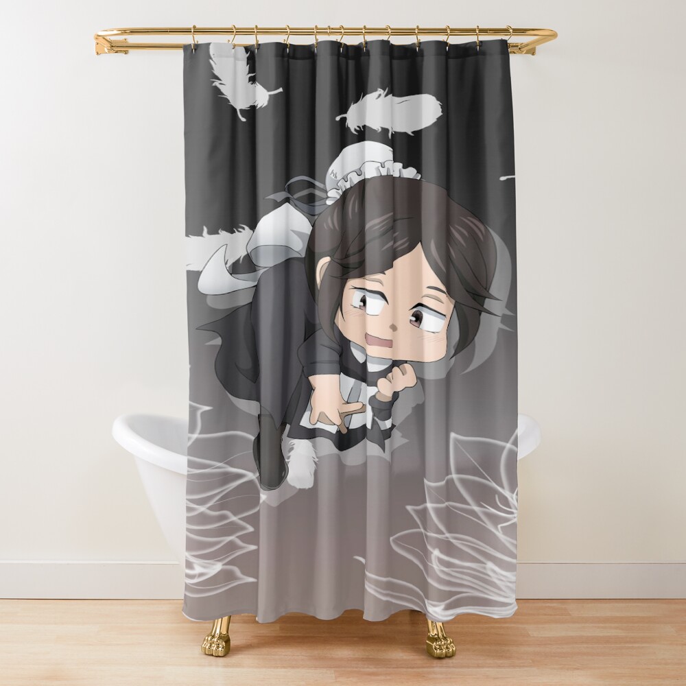 Chibi Misato Kuroi Shower Curtain