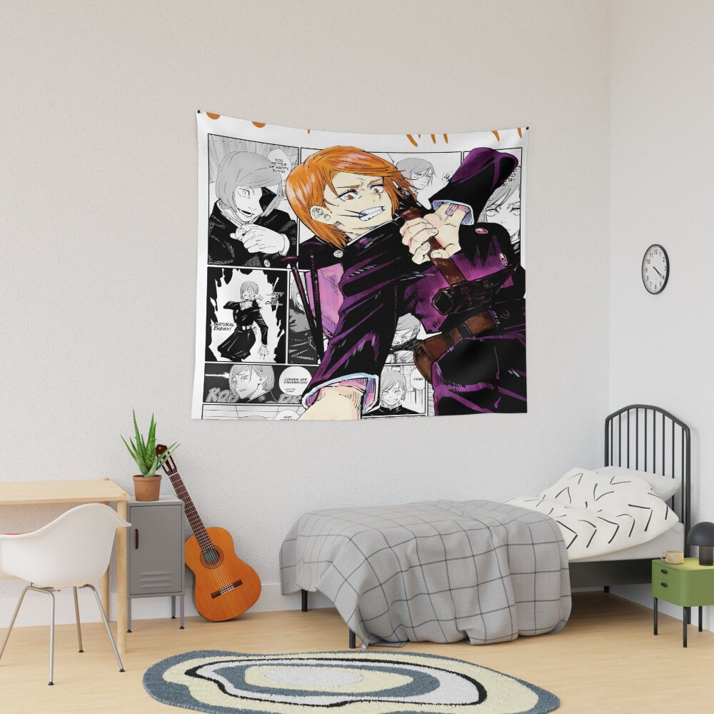 Jujutsu Kaisen Nobara Print Kugisaki Nobara Character Print Manga Room Decor Anime Wall Art Tapestry