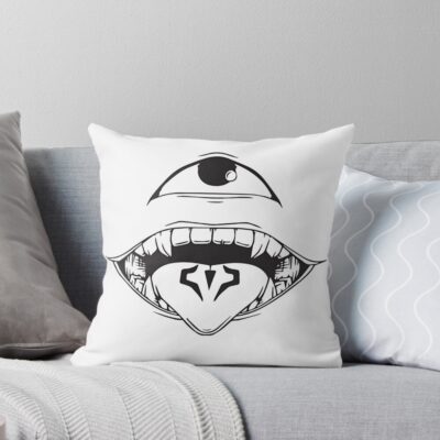 Mouth Face Throw Pillow