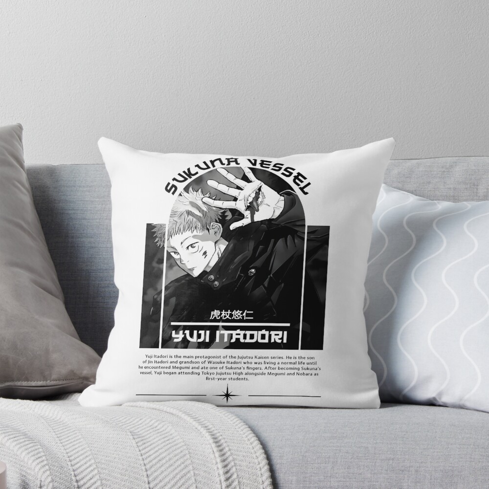 Copy Of Itadori The Cursed Boy Throw Pillow