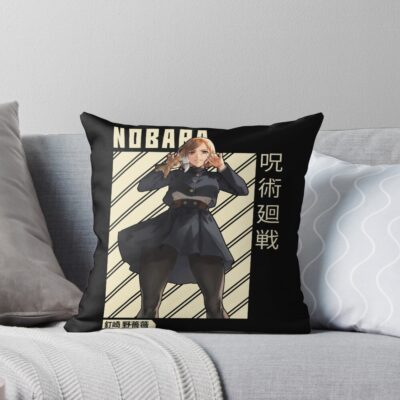 Nobara Kugisaki Jujutsu Kaisen Anime Fan Throw Pillow