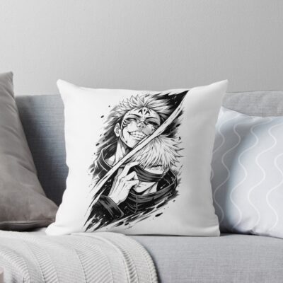 Gojo Ft Sukuna Throw Pillow