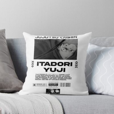 Itadori The Cursed Boy Throw Pillow